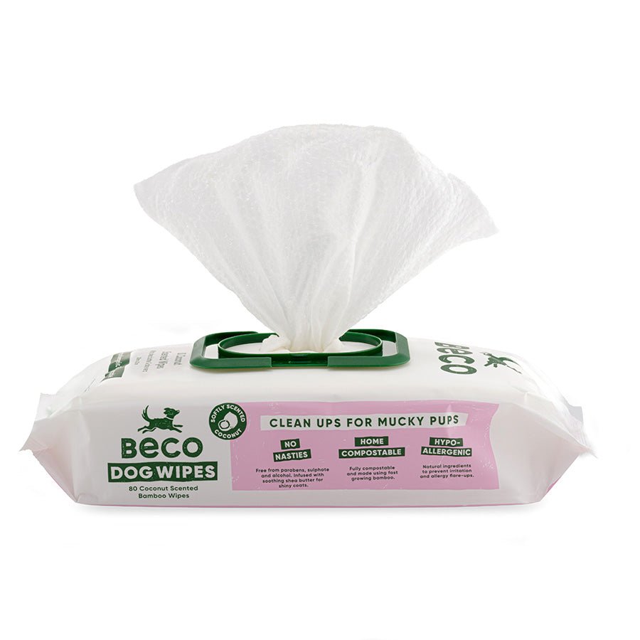 Beco Bamboo Dog Wipes Coconut - 80 Wipes Dog Supplies Beco
