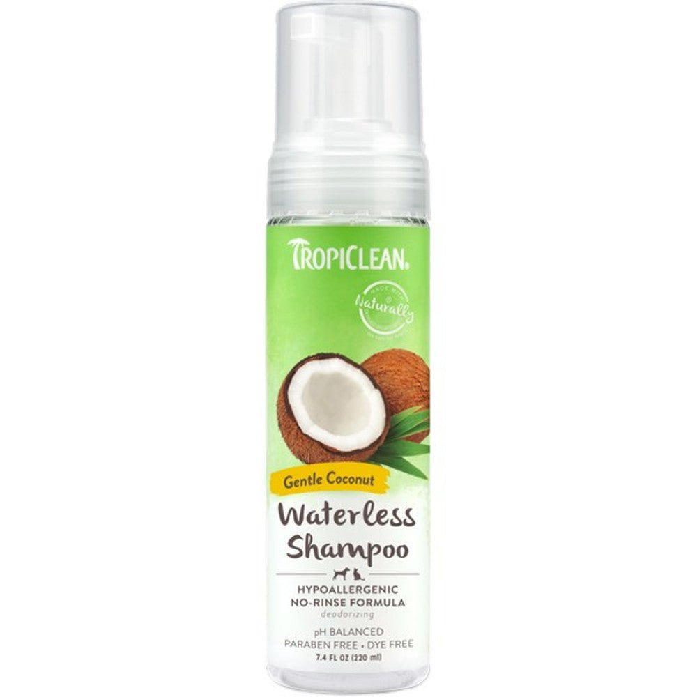 TropiClean Waterless Dog Shampoo - Hypoallergenic 220ml Dog Supplies TropiClean