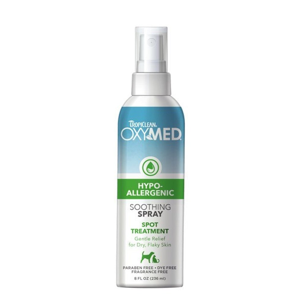 TropiClean OxyMed Hypoallergenic Anti Itch Spray for Dogs 236ml Dog Supplies TropiClean