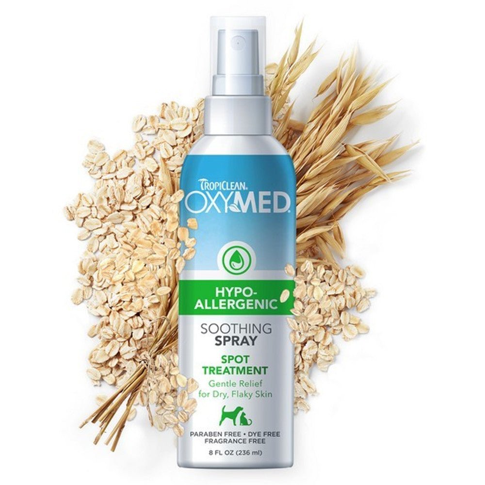 TropiClean OxyMed Hypoallergenic Anti Itch Spray for Dogs 236ml Dog Supplies TropiClean